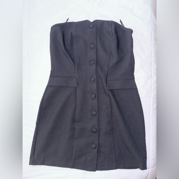 NWT H&M Strapless Black Mini Dress - Picture 4 of 6
